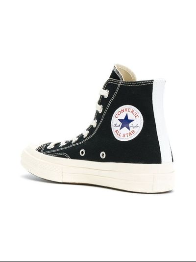Converse Comme Des Garcons с сердечком черные высокие