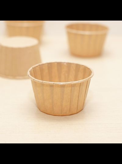 Форма бумажная/капсула для капкейков б/ламин. (100 шт., крафт), 50*40мм