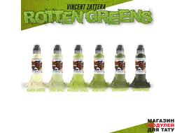 Краска World Famous Tattoo Ink Rotten Greens Vincent Zattera Set - 6 шт
