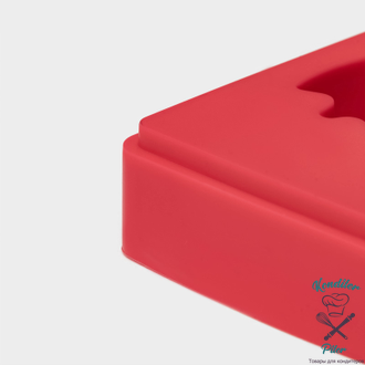 Форма для мороженого новогодняя Доляна «Снеговик», силикон, 18×9×2 см, 3 ячейки, с палочками