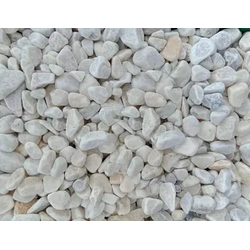 Щебень мраморный галтованный белый