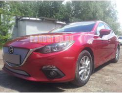 Защита радиатора Mazda 3 2013-2016 chrome верх PREMIUM
