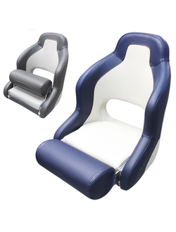 Кресло с болстером «First Mate», синий + белый