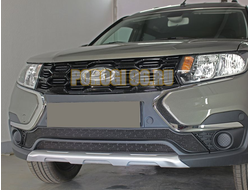 Защита радиатора Lada Largus 2021- / Largus Cross 2021- (2 части) black низ