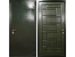 Металлическая дверь с отделкой порошковым напылением и МДФ. Модель ДК905
