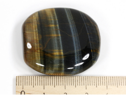 Тигрово-соколиный глаз, полировка плоская, ЮАР (37*36*9 мм, 29 г) №35730
