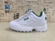 Fila Disruptor белые с зеленым