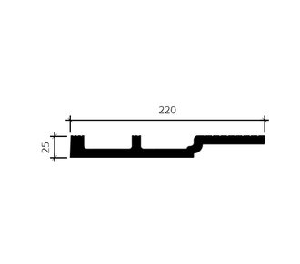 Карниз 6.50.803 - 25*220*2000мм