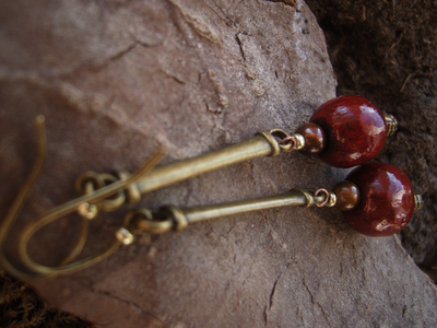 Серьги в стиле бохо "Сказка про волшебные лесные ягоды"