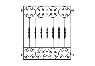 Решетка на окно №002