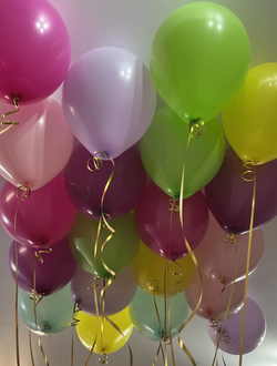 Шары малиновый, розовый, ягодный, зеленый, желтый, сиреневый и мятный 20 шт под потолок