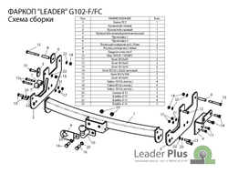 Фаркоп Лидер-плюс для Great Wall Hover + комплект электрики. Артикул G102-FC