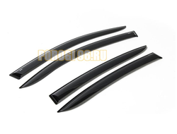 Дефлекторы окон, RIVAL, для Skoda Octavia A8 лифтбек, без хром. молдинга по краю двери 2020-, листовой ПММА, 4шт.