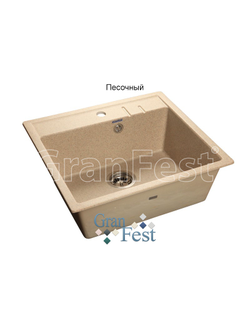 Керамическая мойка Granfest Гранфест QUADRO GF-Q560 1 секционная мойка с отверстием под смеситель
