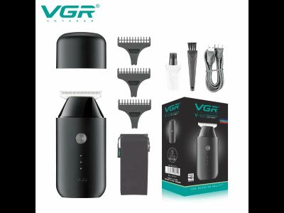 Машинка для стрижки бороды и усов VGR V- 932, Триммер для бороды и усов, Машинка для стрижки волос, серая