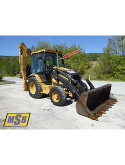 Стекло лобовое верхнее на Caterpillar 428d, Caterpillar 432d