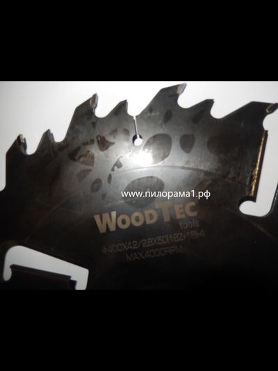 Пила дисковая 400*50*18z+18+4 Woodtec, от