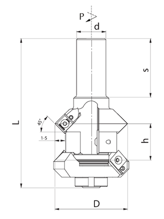 Фреза концевая со сменными ножами FABA GTZ-01