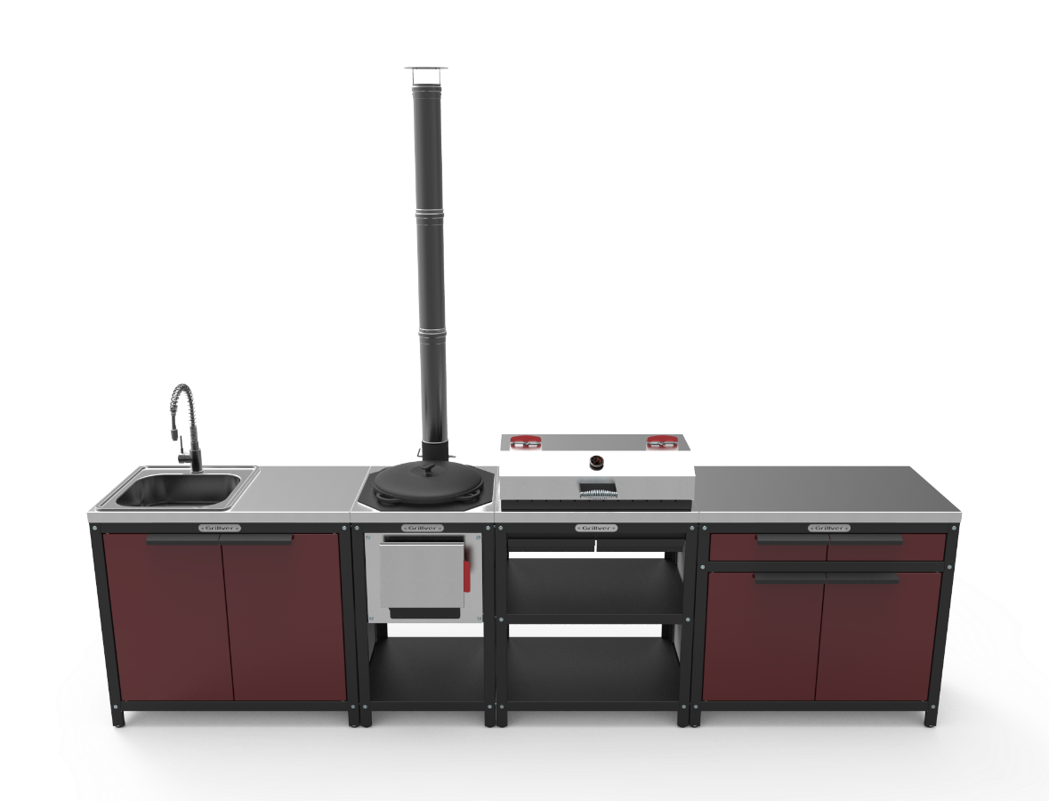 Вариант комплекта мебели летней кухни