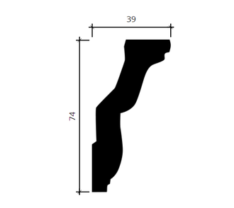 Карниз 1.50.112 - 74*39*2000мм