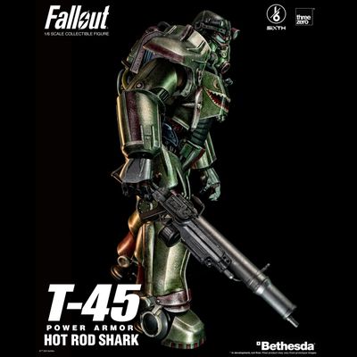Силовая броня Т-45 (серия Fallout) - Коллекционная фигурка 1/6 Fallout T-45 Hot Rod Shark Power Armor (3Z07740W0) - Threezero