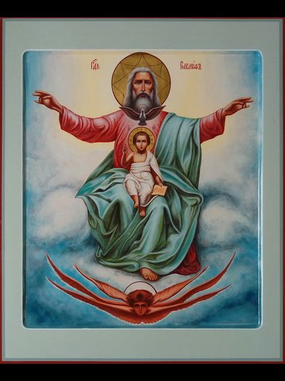 Господь Саваоф. Рукописная икона.