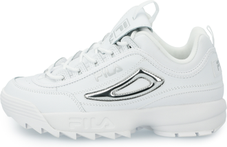 Кроссовки FILA DISRUPTOR II METALLIC ACCENT Бело-серебряные женские (36-41)