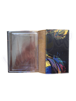 Обложка на автодокументы "Мяч рисованный BLACK"