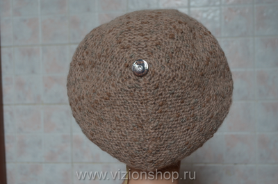 Берет женский и шарф меланжевый  Vizio Италия 5520 бежевый