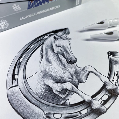 Картриджи для практики DragonHawk Ballpoint for Dotwork Drawing Pink