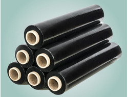 Стрейч-пленка ручная черная 500мм/20 мкм, намотка 2 кг.