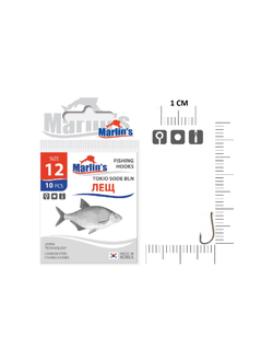 Крючки "Marlin's" ЛЕЩ TOKIO SODE BLN №12  уп.10шт. (10уп.) M00111BLN-012