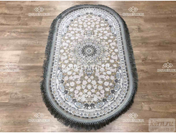 КОВЕР ИРАНСКИЙ TAJ MAHAL  1200-3600 G257 light-gray / 0,8*1,5 м овал
