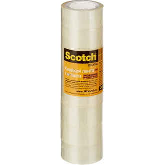 Клейкая лента Канцелярская 3M SCOTCH 508/500 19х10 прозрачная, 8шт