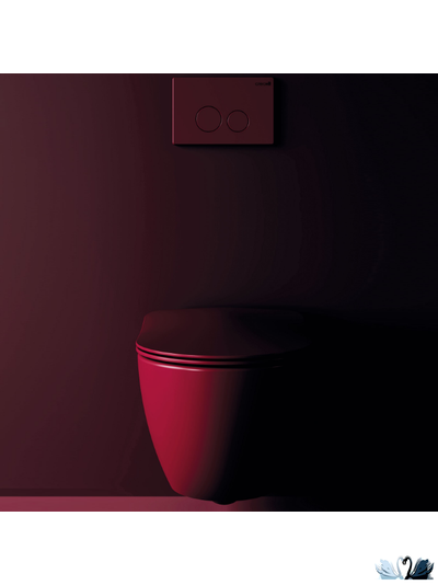 Чаша унитаза Creavit Free FE322-11BR00E-0000 подвесная, Берри, матовая. Безободковый смыв