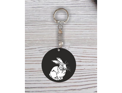 Брелок с гравировкой год Кролика №84