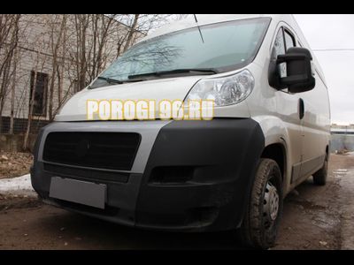 Защита радиатора Fiat Ducato III 2006-2014 black верх