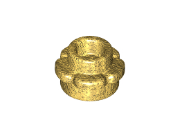 Plate, Round 1 x 1 with Flower Edge 5 Petals, Pearl Gold (24866 / 6209691)