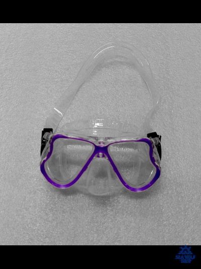 Маска для дайвинга с трубкой СВВ комплект фиолетовый