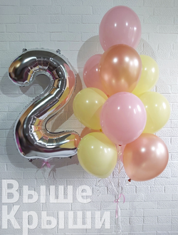 Сет "Нежность" (12 шаров + 1 цифра)