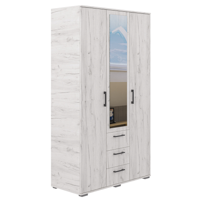 Шон-12 Шкаф распашной с зеркалом 2100х1200х540 Крафт светлый