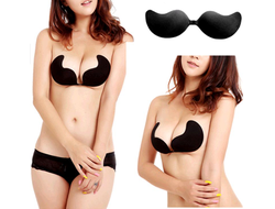 Бюстгальтер силиконовый без лямок держится на силиконе. Неограничен в количестве приклеиваний.