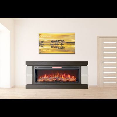 Линейный электрокамин Норман BL-WT с очагом Joker 45