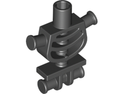 Torso Skeleton, Rounded Rib Cage and Thick Shoulder Pins, Black (60115 / 4508144 / 6058871 / 6139126)