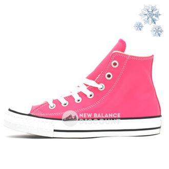 Кеды зимние Converse All Star с мехом Розовые
