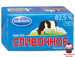 Масло сливочное ЭКОМИЛК 82,5%, 450г