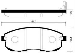 Колодки передние (HSB) для Ниссан Тиида