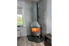 Фото монтажей металлических каминов