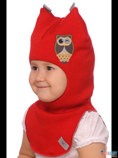 Шапка-шлем  18101-08, цвет красный мак р. 48-50