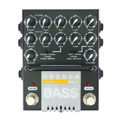 AMT Bass Crunch BC-1 - двухканальный JFET-предусилитель для бас гитары [без БП]